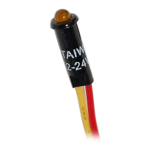 Blue Sea LED Indicator Light Amber 11/64" (4.37mm) 12/24V DC
