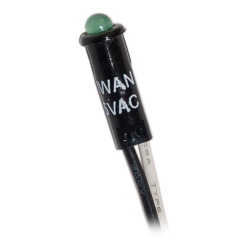 Blue Sea LED Indicator Light Green 11/64" (4.37mm) 120V AC