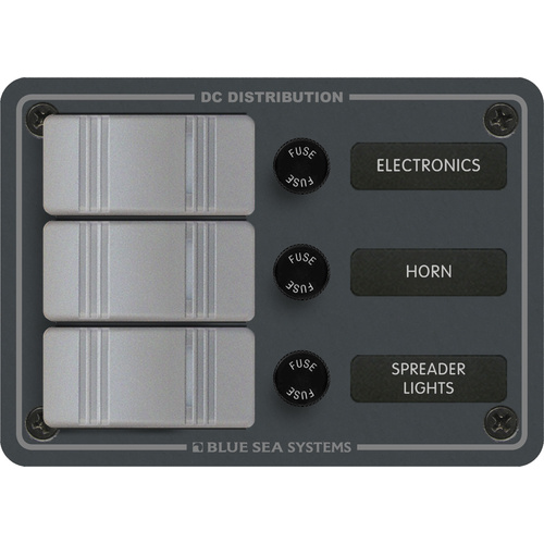 Blue Sea Contura Panel H2O 12VDC AGC 3 Position - Slate Gray