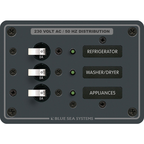 Blue Sea Panel 230VAC 3 Position