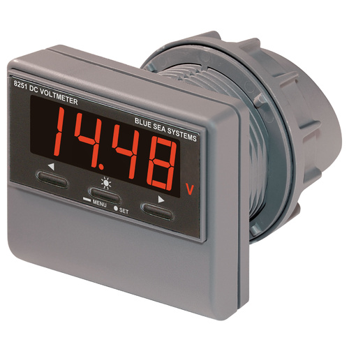 Blue Sea Meter Digital DC Voltage w/Alarm