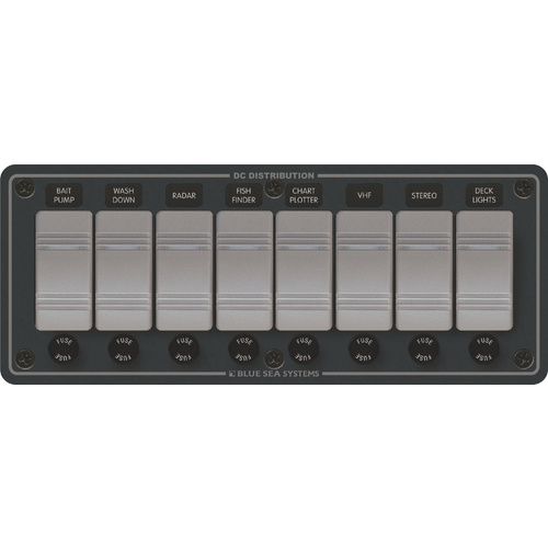 Blue Sea Panel H2O 12VDC AGC 8pos H