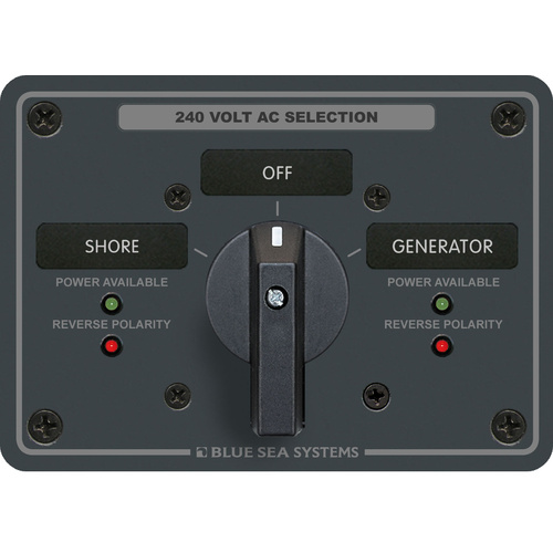 Blue Sea AC Rotary Panel 240V/65A OFF+2