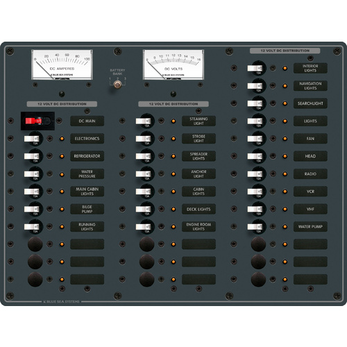 Blue Sea Panel DC 33 Position w/Main V/AMtr