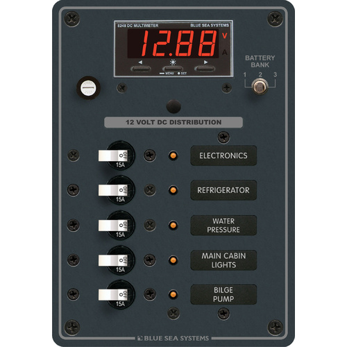 Blue Sea Panel DC 5 pos DMM