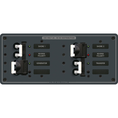 Blue Sea Panel 230VAC SourceSel Dual H