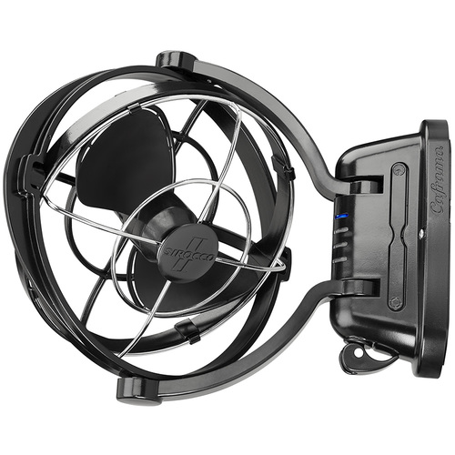 Caframo Sirocco II Fan - 12/24 volt DC Black Cabin Fan