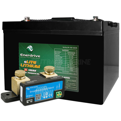 Enerdrive 12v 100Ah eLITE Lithium Battery LiFePO4 Prismatic Cell with Bluetooth SmartShunt