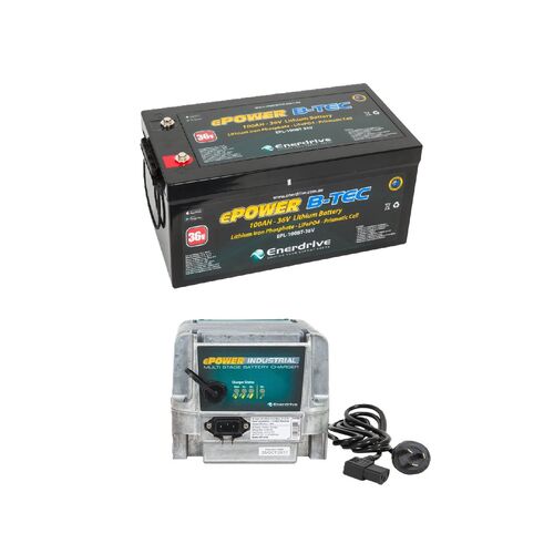Enerdrive 100ah 36V B-TEC Bundle inc EPI-3620 Charger 