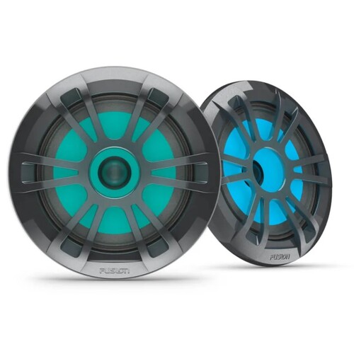 Fusion EL Series Marine Speakers, 6.50" 80-Watt Sports Grey Marine Speaker (Pair) with RGB LED Lighting