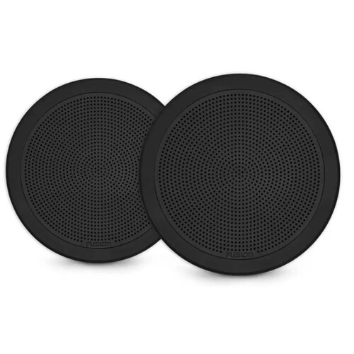 Fusion FM Series Marine Speakers, 6.5" 120-Watt Round Black Flush-Mount Marine Speaker