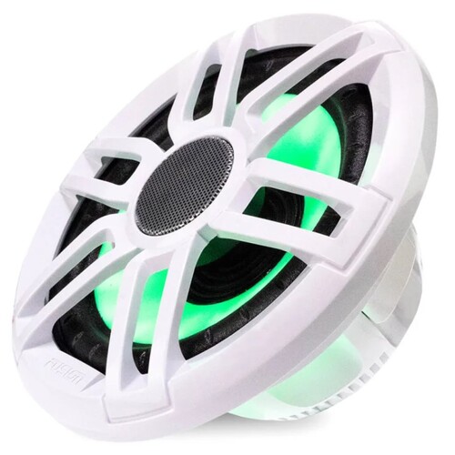 Fusion Marine Speakers, 6.5" 230 Watt Coaxial Sports Chrome Marine Speakers (Pair) with CRGBW LED Lighting