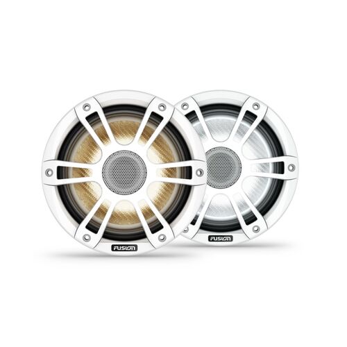 Fusion Signature Series 3i Marine Speakers, 7.7" 280-watt CRGBW Coaxial Sports White Marine Speakers (Pair)