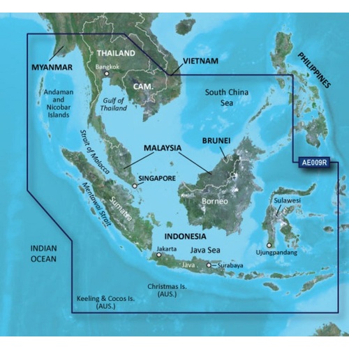 Garmin BlueChart g3 microSD with SD Adaptor - Sin/Mal/Indonesia