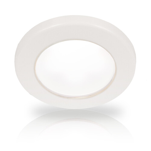 Hella White EuroLED 75 LED Down Lights 12V DC, White Plastic Rim