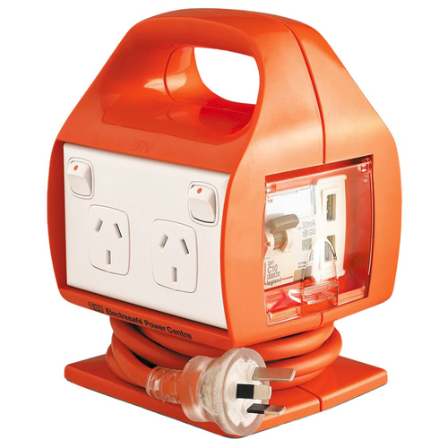 HPM 10A 4 Double Pole Outlet Electresafe Power Centre with RCD/MCB Protection and USB