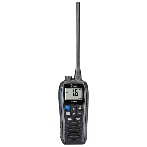 ICOM.IC-M25-G 5 Watt, Float’n Flash VHF Marine Handheld Transceiver - Metallic Gray