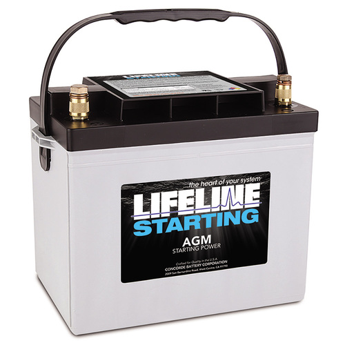 Lifeline AGM GPL-2400T - 12V 650CCA / 75Ah Starting Battery