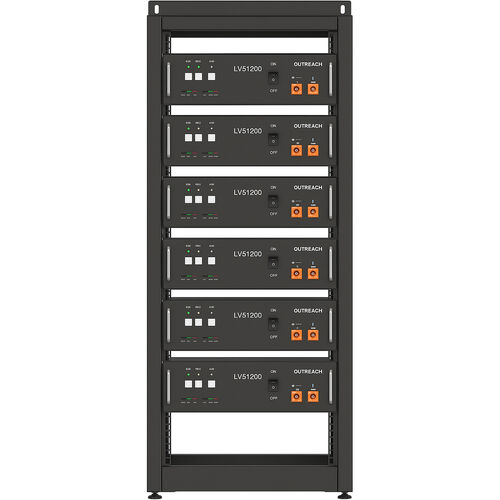 Outreach Power Indoor Open Cabinet Battery Rack (6 Shelves)