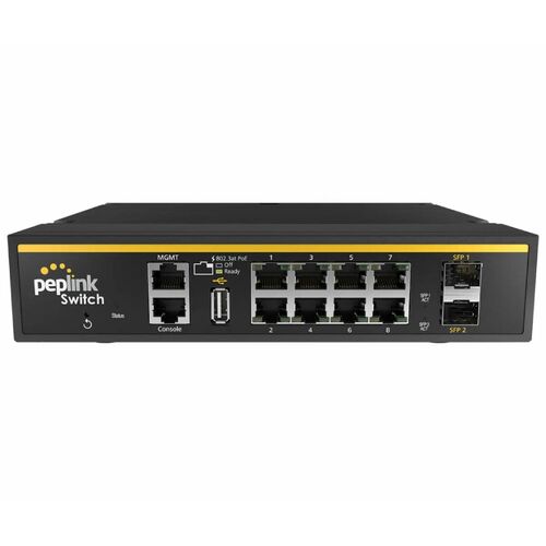 Peplink SD Switch 8-Port Rugged - includes 1 year EssentialCare
