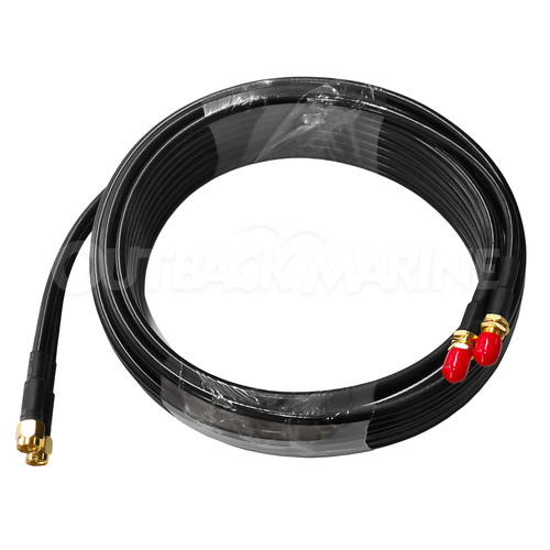 Poynting 10m twin HDF-195 Low Loss Cable SMA (male) - SMA (female)