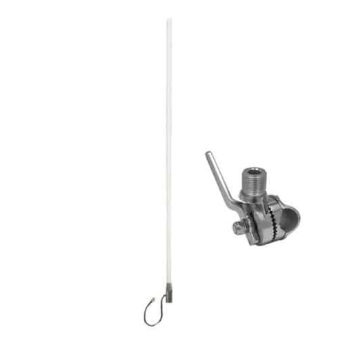 Blackhawk Omni-Directional Marine Antenna 698-2700MHz 7-10dBi Gain and Stainless Steel Rail Mount