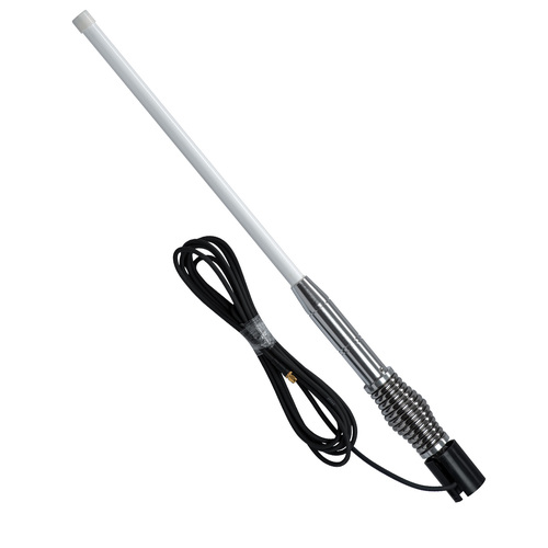 Blackhawk 4G Trucker Edge Compact White Antenna, 698 to 2100 MHz, SMA Male