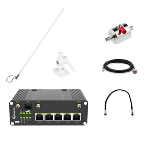 Ursalink / Milesight UR35 Voice and Data Marine Kit with Blackhawk 698-2700MHz 7/10dBi LTE Antenna