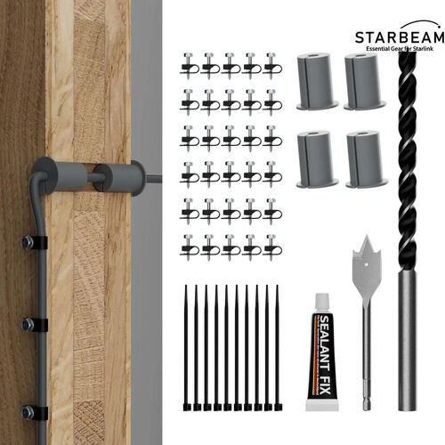STARBEAM Starlink Dish Cable Routing & Installation Kit
