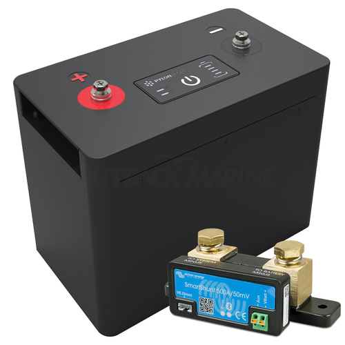 Pylontech 12V 100Ah Lithium Battery RV12100 with Victron 500A Bluetooth Smart Shunt