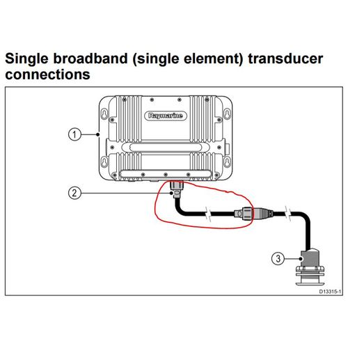Raymarine Single B75/B175 Operation Cable