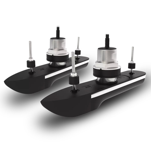 Raymarine Pack of RVM-412 RealVision 3D Stainless Steel Thru Hull Txds, Port & Starboard 12¬∞, Direct connect to AXIOM2 and RVM1600 (2 x 2m, Y-cable a