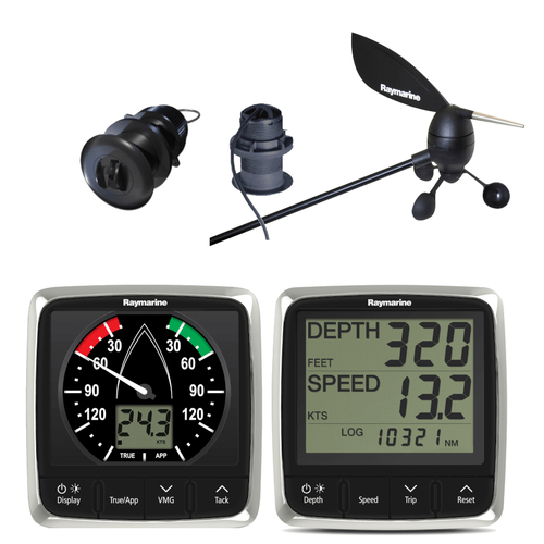 Raymarine i50 Tridata & i60 Wind Pack with Short Arm Wind Transducer, ST900/P120 & P319 Speed/Temp/Depth Through Hull Transducers
