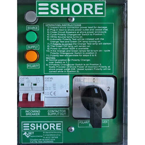 ESHORE 32 Amp Single Phase Domestic Commercial Vessels Reverse Polarity Testing Device