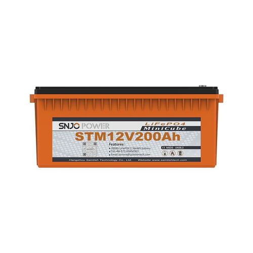 SNJO Power Lithium Minicube LiFePO4 Batteries 12.8V, 200Ah with Bluetooth