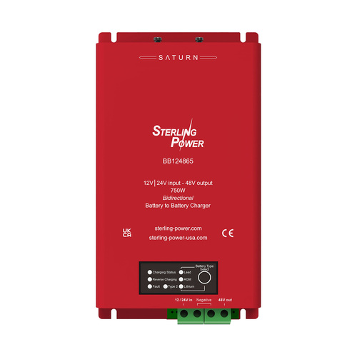 Sterling Power 12V or 24V input to 48V 750W Output DC-DC Charger