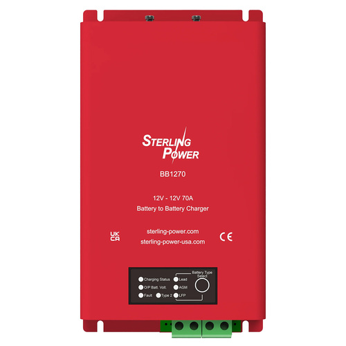 Sterling Power Waterproof 12V to 12V DC-DC Charger 70A Output BBW1270