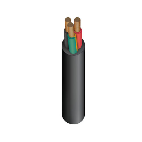 Tricab Marine Grade Tinned Cable 4mm² (12AWG) Black 3 core, LSZH 