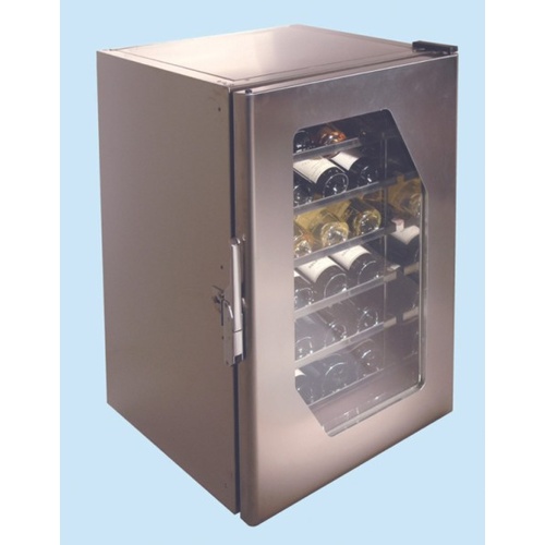 Stainless Steel Wine Cooler Ms160 - 24 Bottles - Glass Door