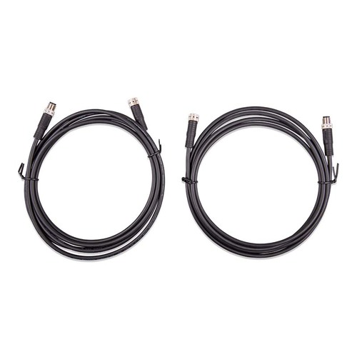 Victron M8 circular connector Male/Female 3 pole cable 2m (bag of 2)