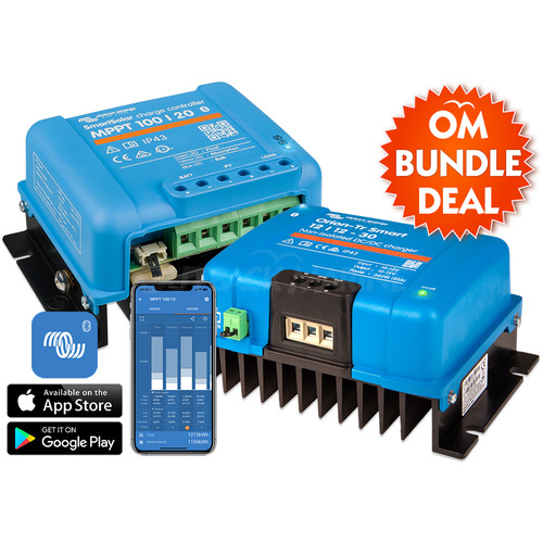 Victron 100/20 SmartSolar MPPT and 12V 30A DC-DC Non-Isolated Charger Bundle