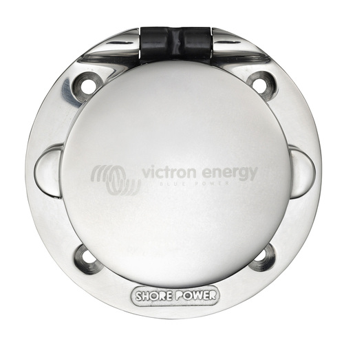Victron Shore Power Inlet stainless with cover 16A/250Vac (2p/3w)
