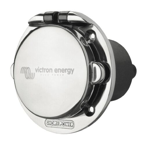 Victron Power Inlet stainless steel with cover 32A/250Vac (2p/3w)