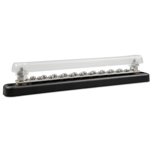 Victron Stainless Steel Busbar 150A 2 Pole 20x #8-32 Screw Terminals with Cover