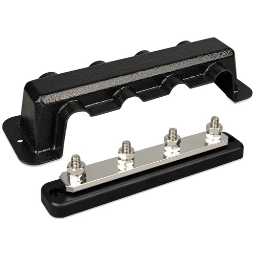 Victron Stainless Steel Busbar 250A 4 High Current Terminals with ABS Cover
