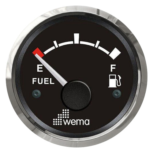 Wema Fuel Gauge with Stainless Steel Bezel 240-30 Ohm